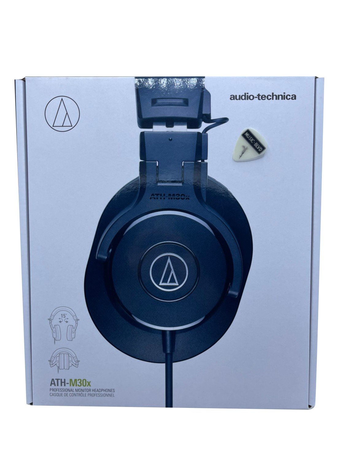Audio-Technica ATH-M30x Closed-Back Professional Studio Monitor Headphones Black