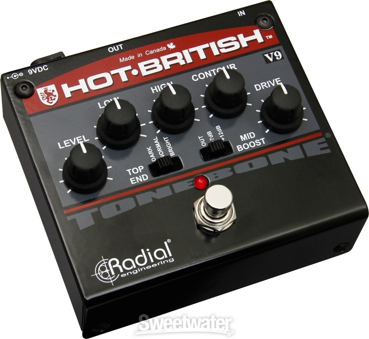 Radial Tonebone Hot British V9 High-gain Plexi-style Distortion Pedal with EQ