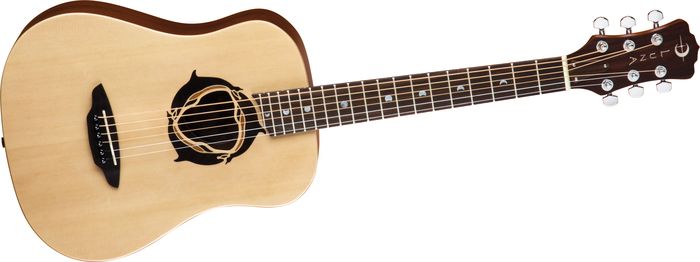 Luna Guitars Safari Dolphin 3/4 Size Travel Acoustic Guitar
