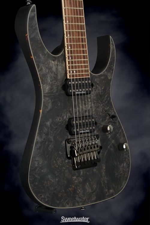 Ibanez RG Premium Sweetwater USA Exclusive - Transparent Black Flat, Buckeye Burl