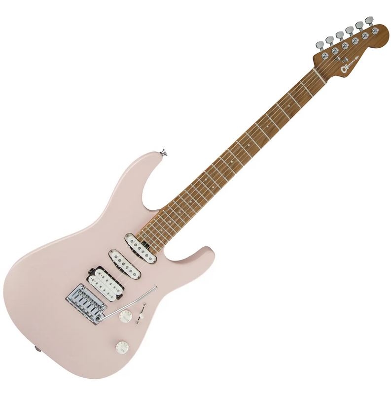 Charvel PRO-MOD DK24 HSS 2PT CM (SATIN SHELL PINK,PRIMER GRAY)