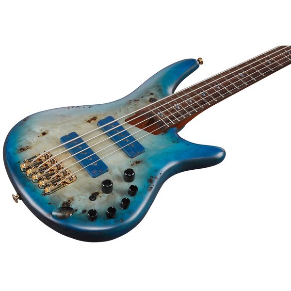 Ibanez SR6605 Prestige 5 String, Ghost Fleet Blue Burst