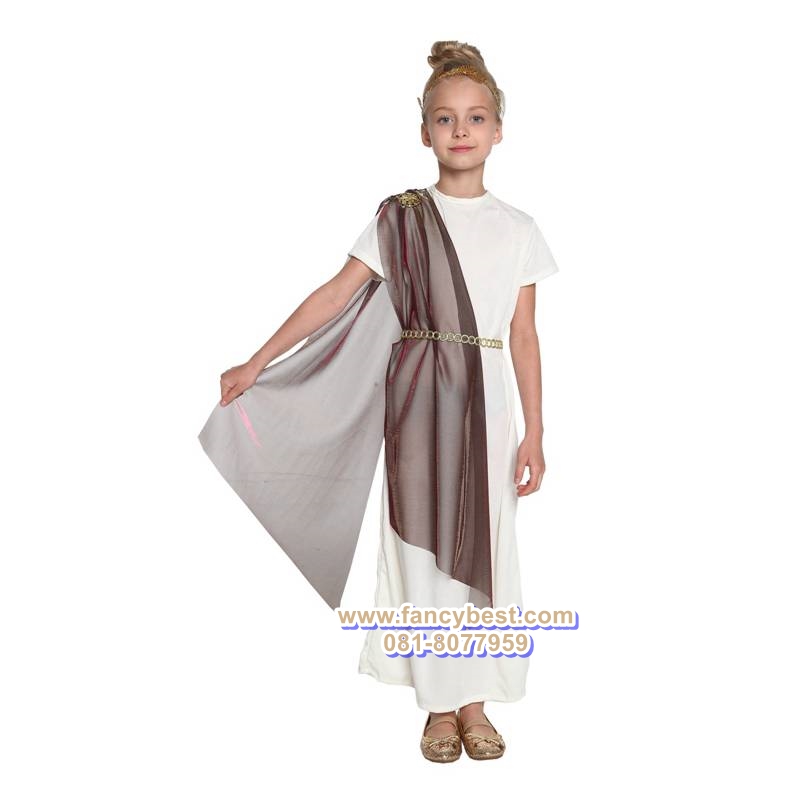 ชุดแฟนซีเด็ก ชุดเจ้าหญิงกรีก สำหรับใช้เป็นชุดประจำชาติอาณาจักรกรีก ขนาด M, L, XL