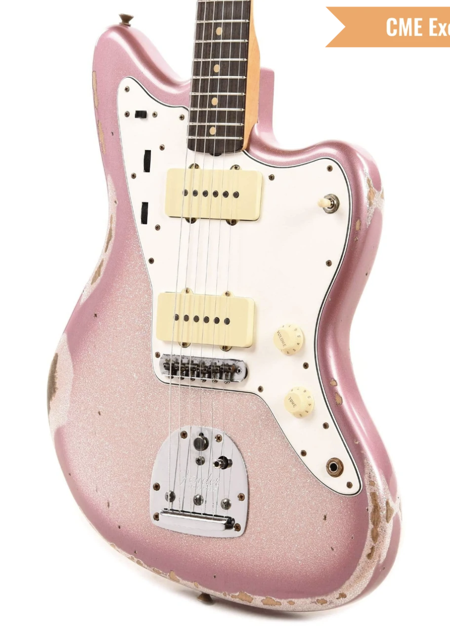 Fender Custom Shop 1962 Jazzmaster "Chicago Special" Relic Super Faded Shell Pink/Burgundy Mist Sparkle Burst