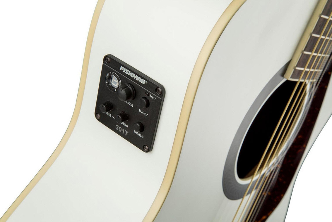 Fender Tim Armstrong Hellcat Acoustic-Electric Guitar White Satin