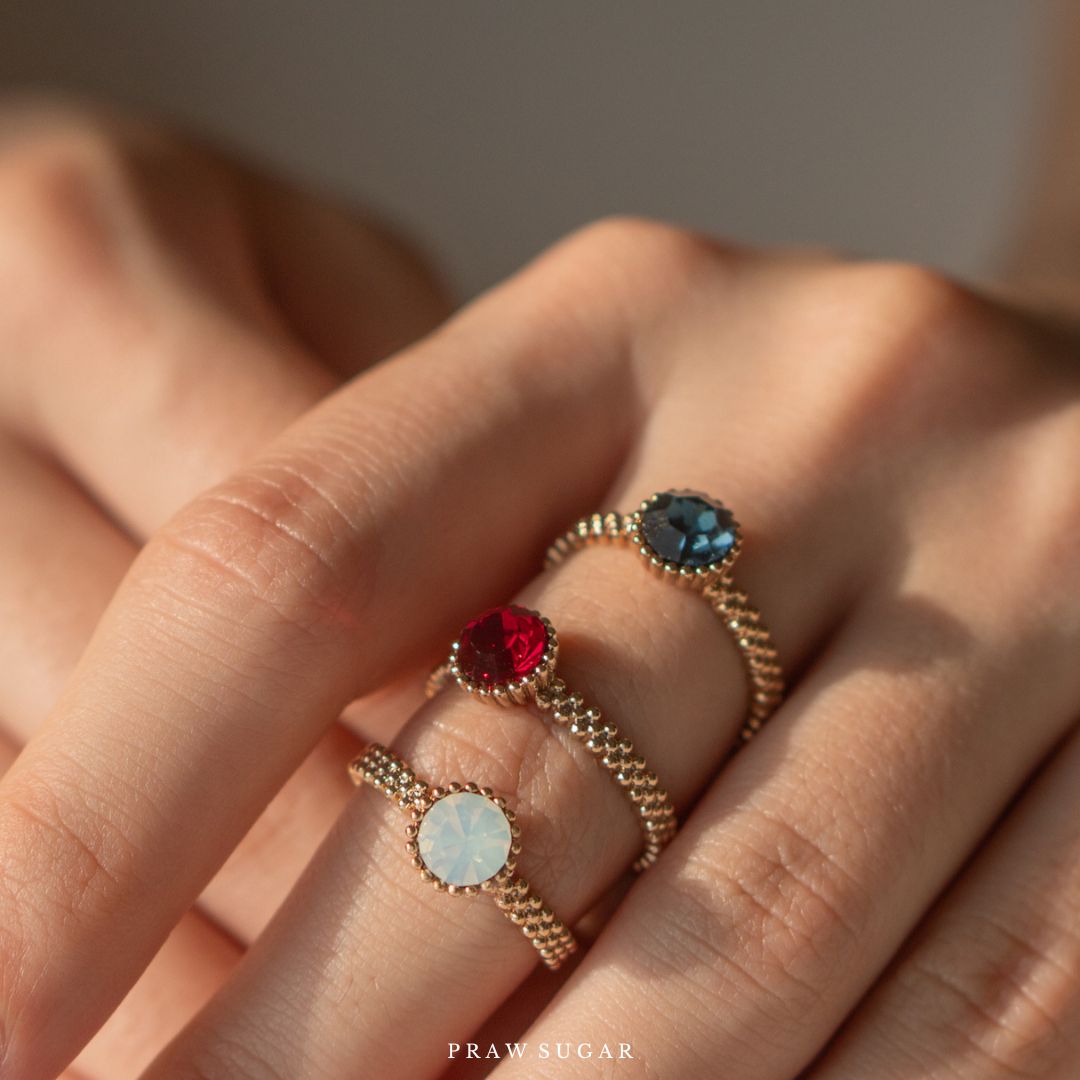 Round Swarovski Ring - แหวนคริสตัลสวารอฟสกีทรงกลม
