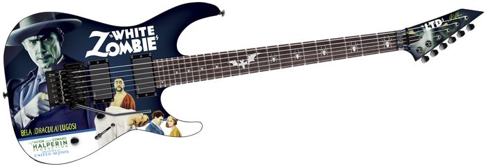 ESP LTD Kirk Hammett Signature White Zombie Electric Guitar Graphic
