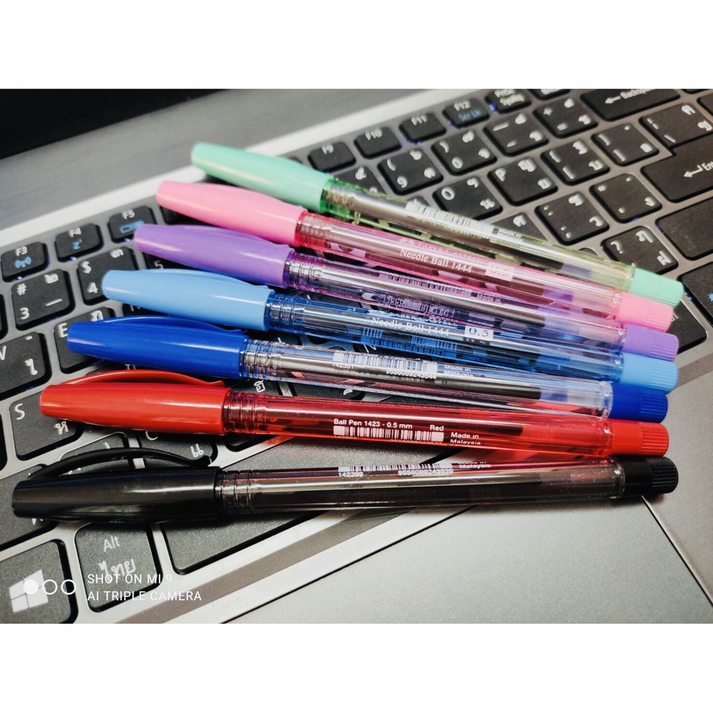 ปากกาลูกลื่น 0.5 มม. หมึกสีน้ำเงิน Faber-Castell 1423 -1444 ( 1 ด้าม)