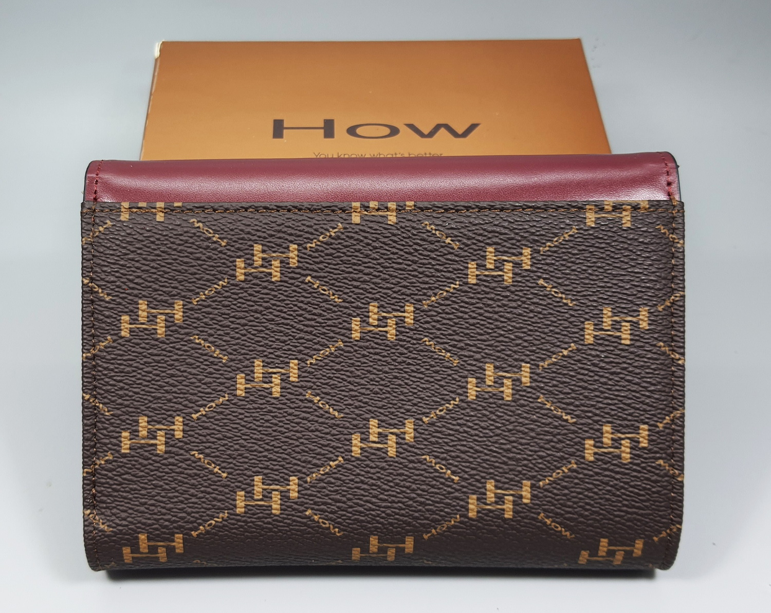 กระเป๋าสตางค์ HOW น้ำตาลไหม้ ใหม่ แท้