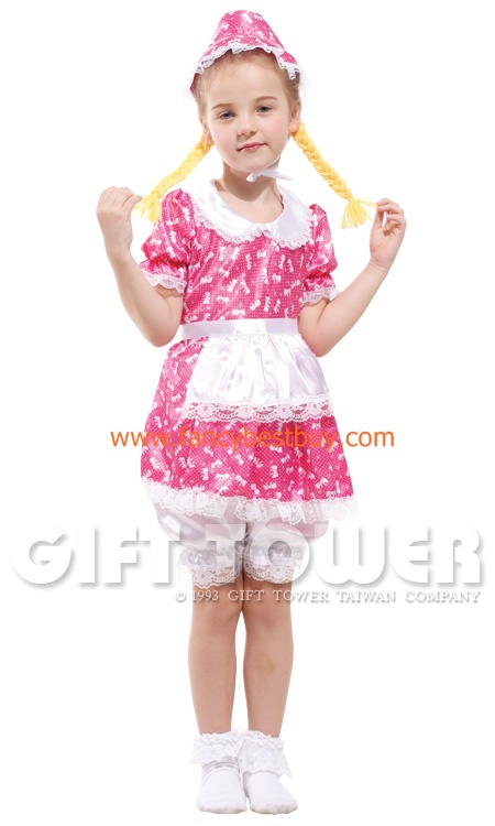 ชุดแฟนซีเด็ก หนูน้อยตุ๊กตา Pink Rag Doll Girl มีขนาด S, M, L