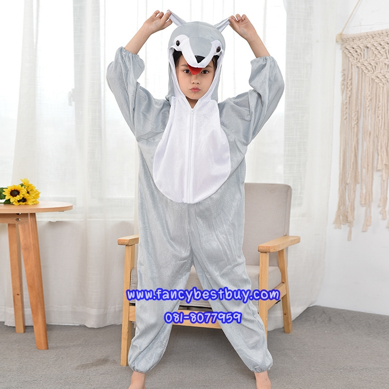 ชุดแฟนซีหมาป่า ชุดแฟนซีสัตว์เด็กหรือชุดมาสคอต สำหรับการแสดง ใช้ได้ทั้งเด็กชายหญิง มี ขนาด M, L