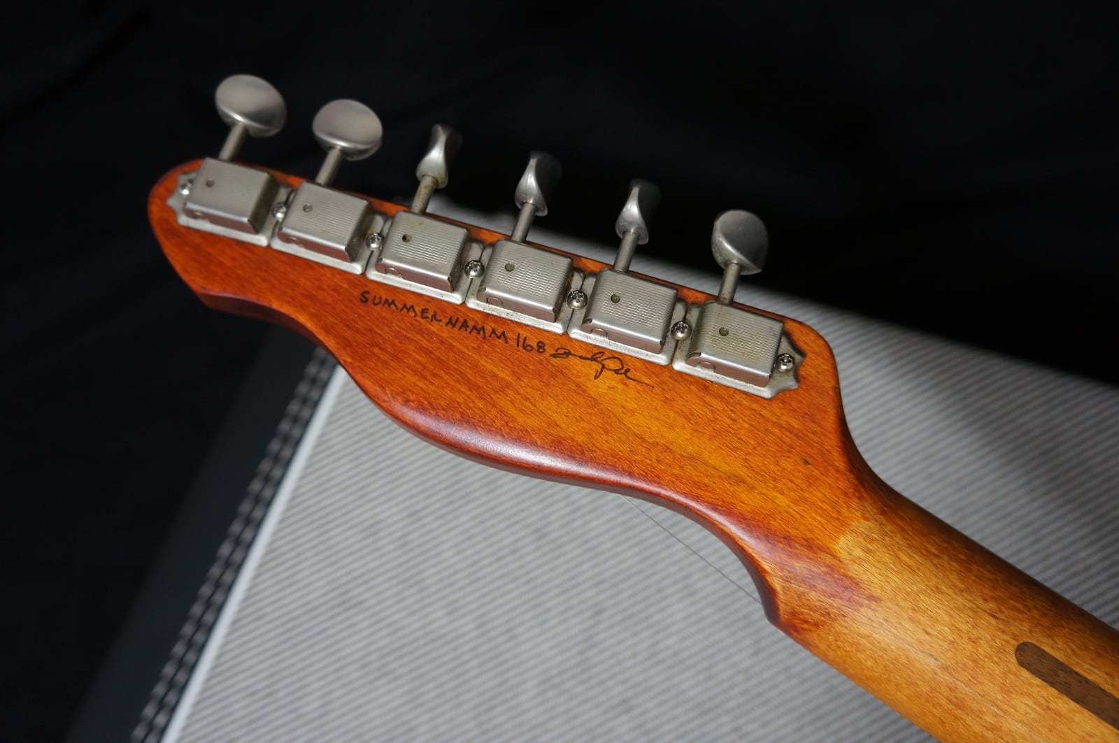 Palir Guitars Mojo Titan in Seafoam Green & White with Gold Sparkle Binding NAMM 16