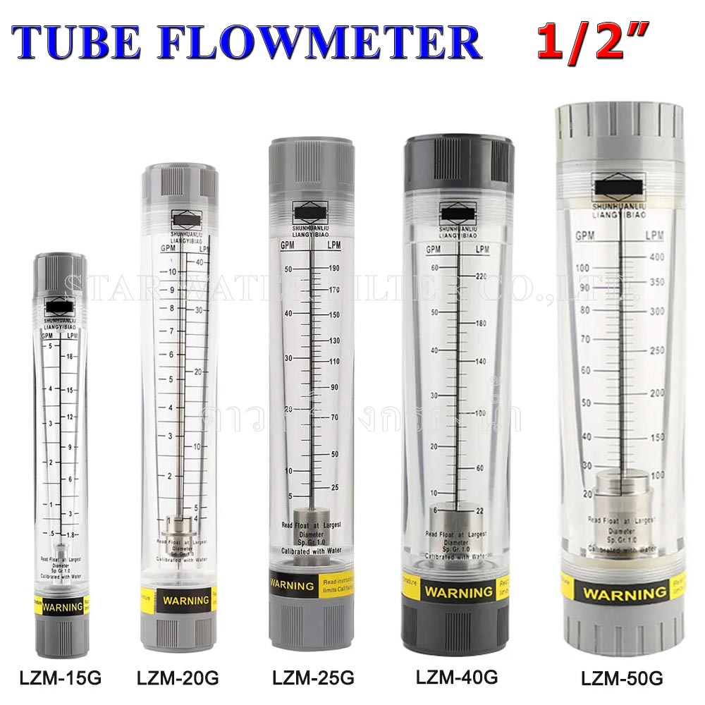 Flow Meter Acrylic Tube type 1/2"
