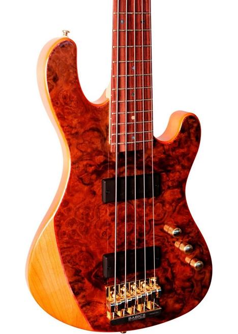 Cort Jeff Berlin Series Rithimic V Bass Guitar - Gloss Natural Rosewood