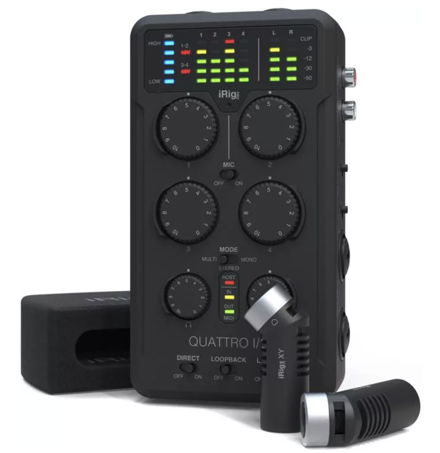IK Multimedia iRig Pro Quattro I/O Deluxe 4x2 USB-A Audio and MIDI Interface