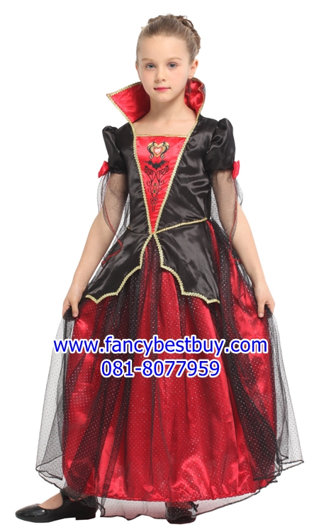 ชุดฮาโลวีน ชุดแดร๊กคูล่าหญิงสำหรับงานแฟนซี วันฮาโลวีน VAMPIRES GIRL มีขนาด S
