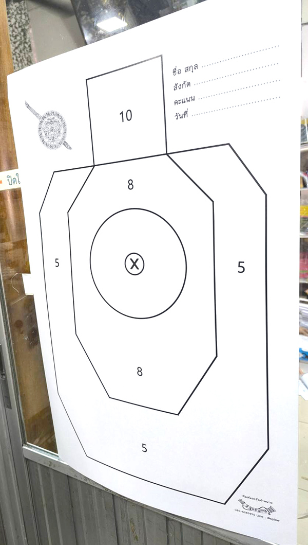 เป้าซ้อมยิง เป้ายิงปืน IDPA Target เป้ากระดาษ (50 แผ่น)