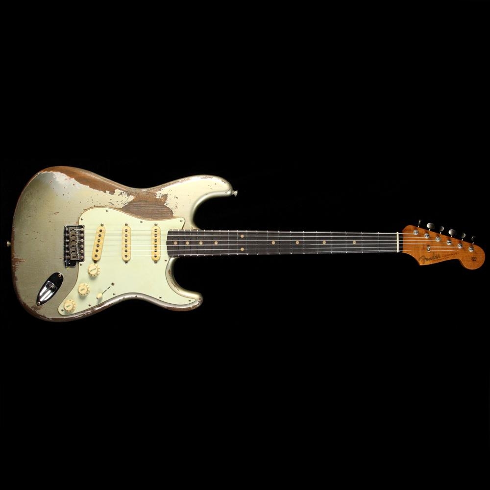 Fender Custom Shop Masterbuilt Jason Smith 59 Stratocaster Heavy Relic Roasted Alder Electric Guitar - Faded Inca Silver