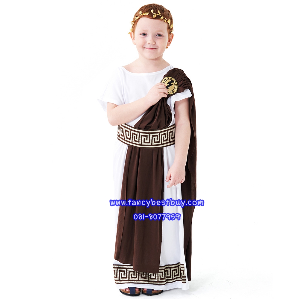 ชุดแฟนซีเด็ก ชุดประจำชาติกรีก-โรมัน สำหรับใช้เป็นชุดประจำชาติอาณาจักรกรีก-โรมัน Size L(140-155)