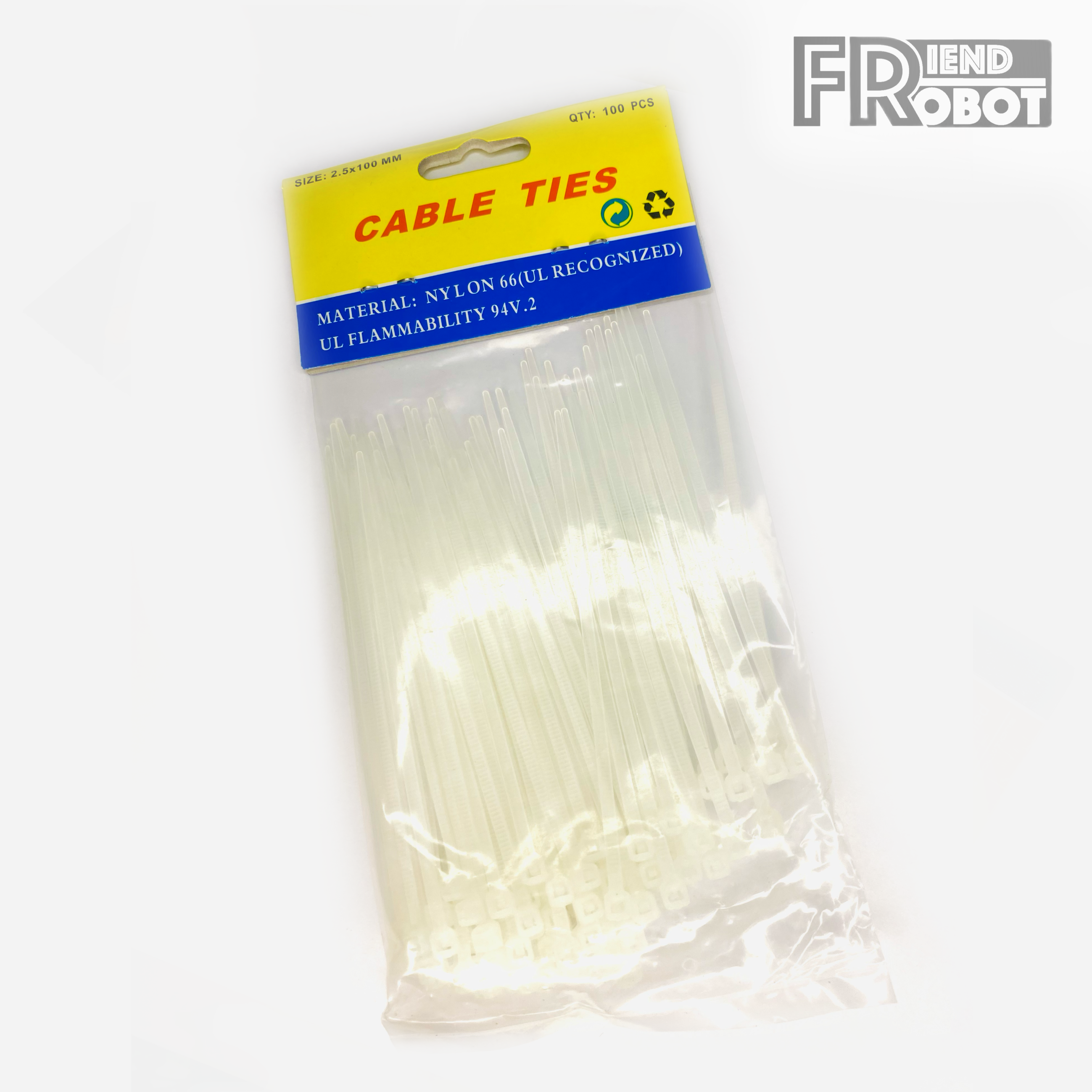 สายรัดเคเบิ้ลไทร์ สีใส ขนาด 2.5×100 มม.