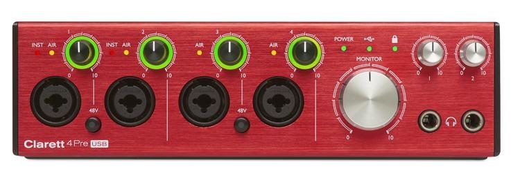 Focusrite Clarett 4Pre USB 18x8 Audio Interface