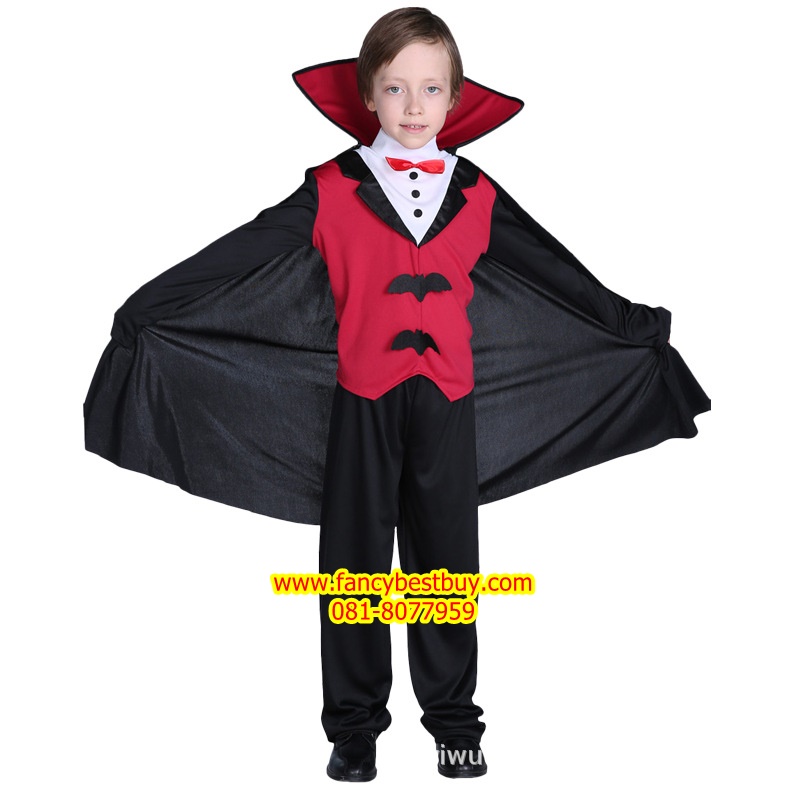 ชุดแฟนซีฮาโลวีน ชุดแฟนซีเด็ก ชุดแดร๊กคูล่า แวมไพร์ สำหรับวันฮาโลวีน มีขนาด L