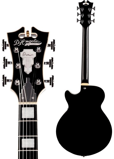 D Angelico Premier Series SS with Stop Tail Piece Non-F Hole Hollowbody Electric Guitar