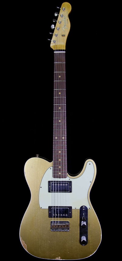 FENDER CUSTOM SHOP 1962 TELECASTER CUSTOM RELIC HH EVH PICKUPS AZTEC GOLD