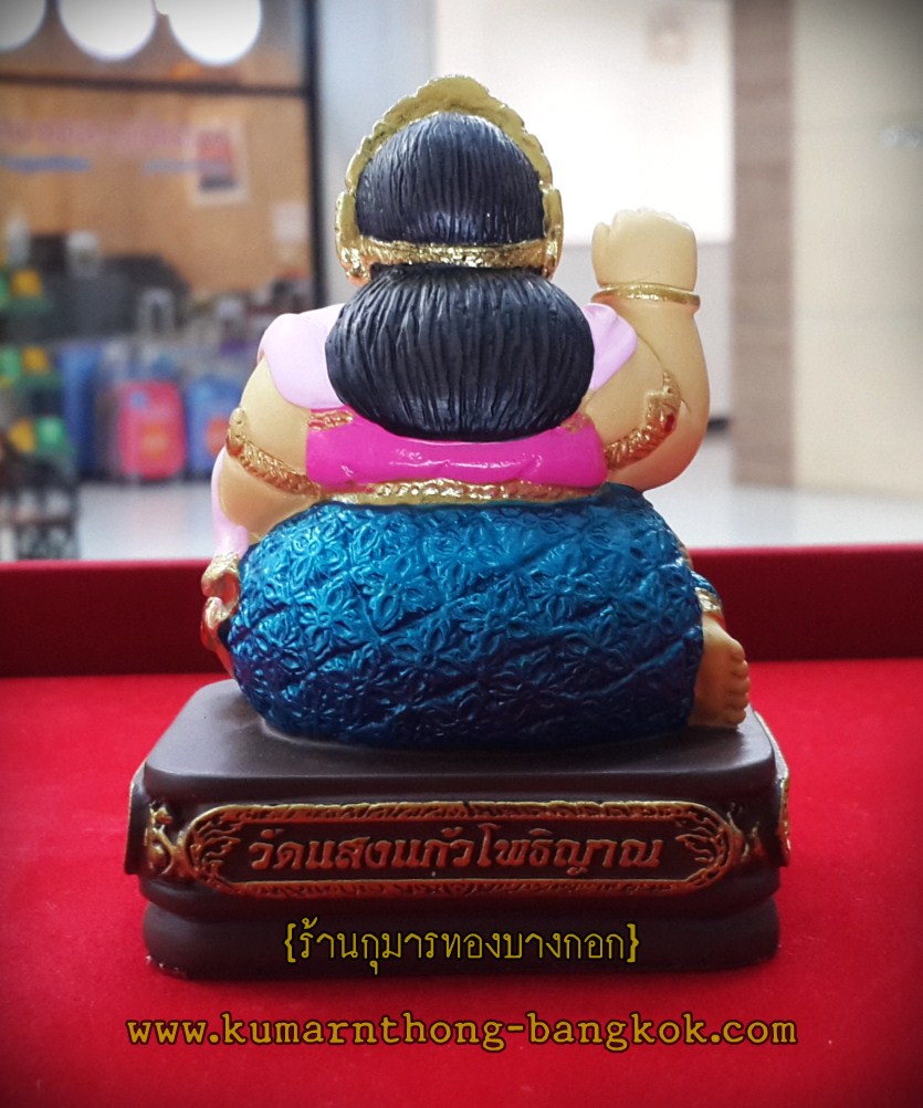 นางกวัก ทรัพย์แสนล้าน ขนาดหน้าตัก 2 นิ้ว ครูบาอริยชาติ วัดแสงแก้วโพธิญาณ จ.เชียงราย (โชว์)