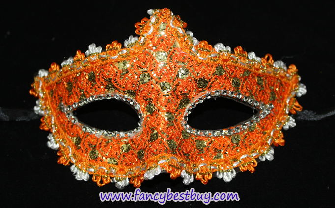 หน้ากากแฟนซี, หน้ากากปาร์ตี้ ประดับเพชร สำหรับประกอบชุดไปงานปาร์ตี้ ขนาด 24 * 11 ซม. มีหลายสี