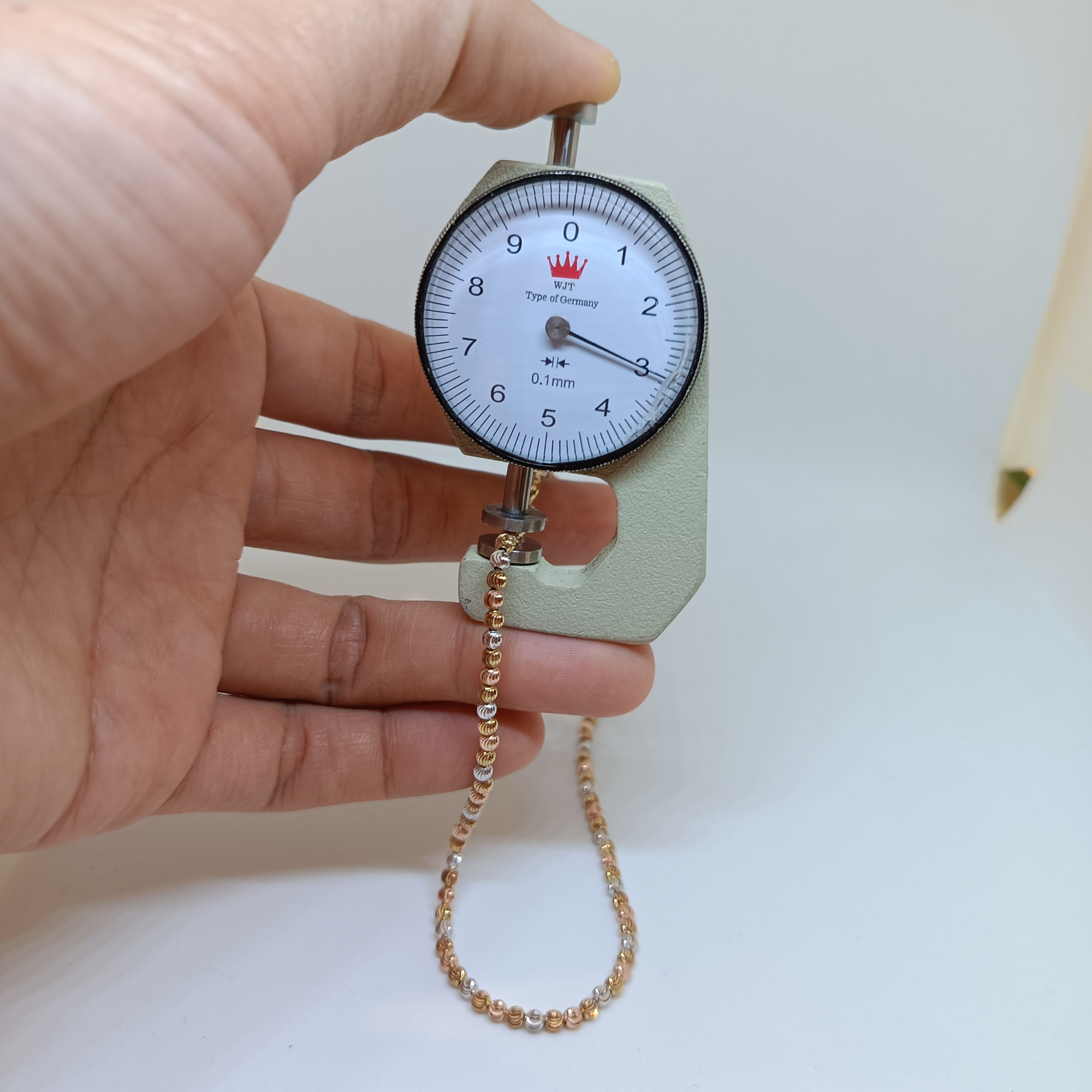 สร้อยทองอิตาลี่ ลายแฟนซี ลูกบอลเหลี่ยมก้นหอย เล่นไฟ แบบ3กษัตริย์