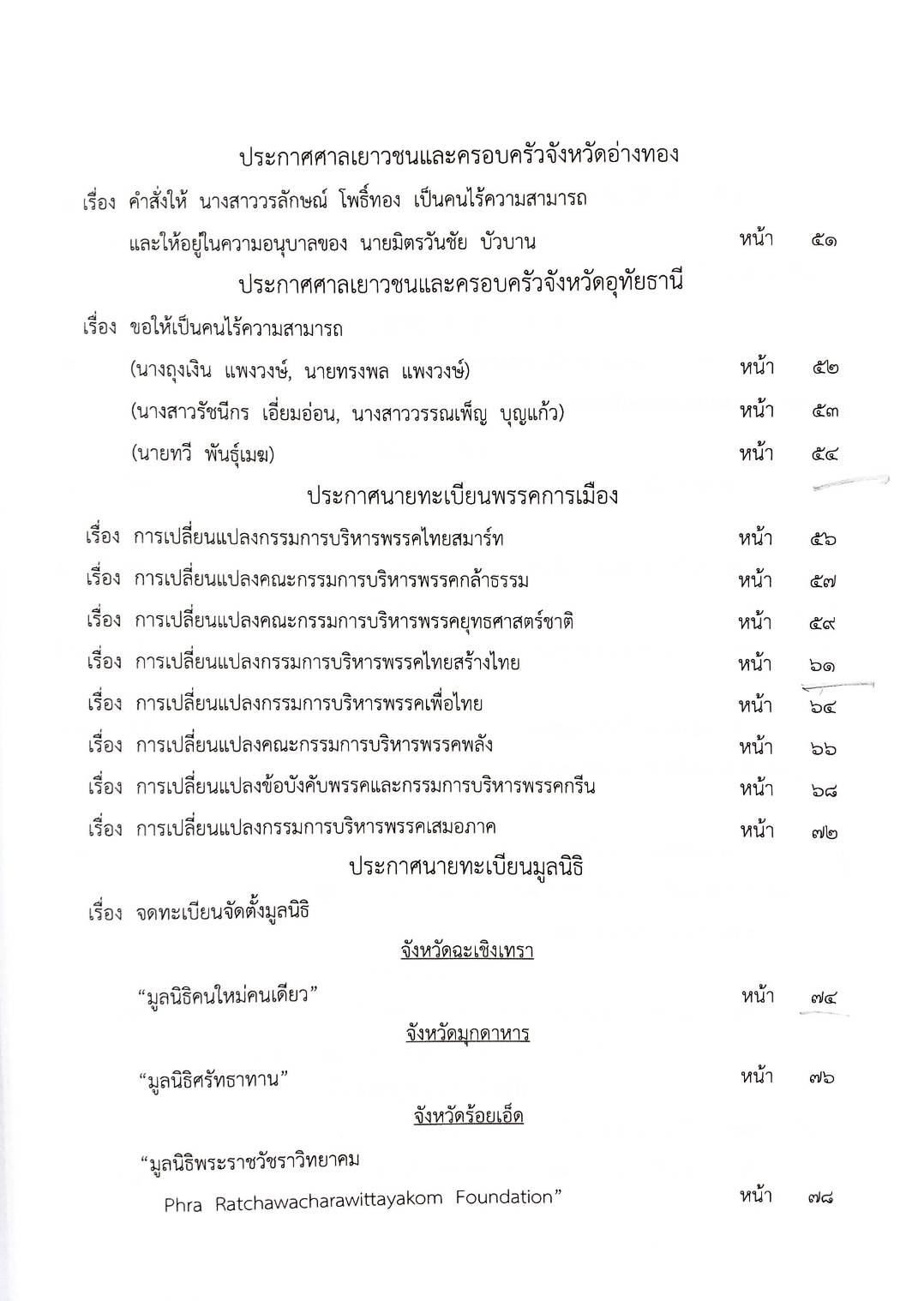กฎหมายออกใหม่ ตอนที่ 13/2568 ประกาศกระทรวงมหาดไทย ประกาศศาลเยาวชนและครอบครัวจังหวัด.. และสมาคม มูลนิธิ
