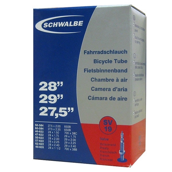 ยางใน Schwalbe SV19 27.5 / 650B , 29er , 28 (700c) จุ๊บเล็ก