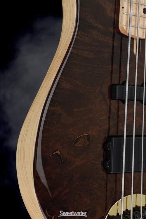 Lakland 55-94 Deluxe, Exotic Top - Curly Redwood with Maple fingerboard