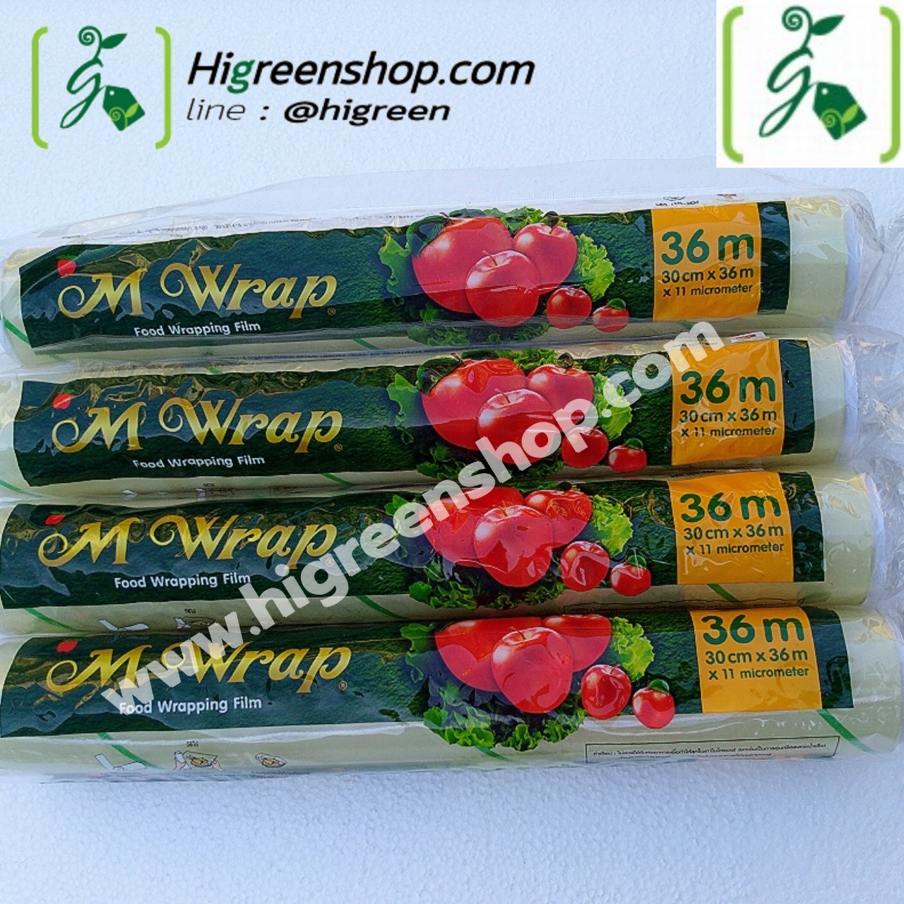 ฟิล์มถนอมอาหาร M Wrap ขนาด 30cm. x 36 m. 11 micrometer แพ็ค 2 ม้วน