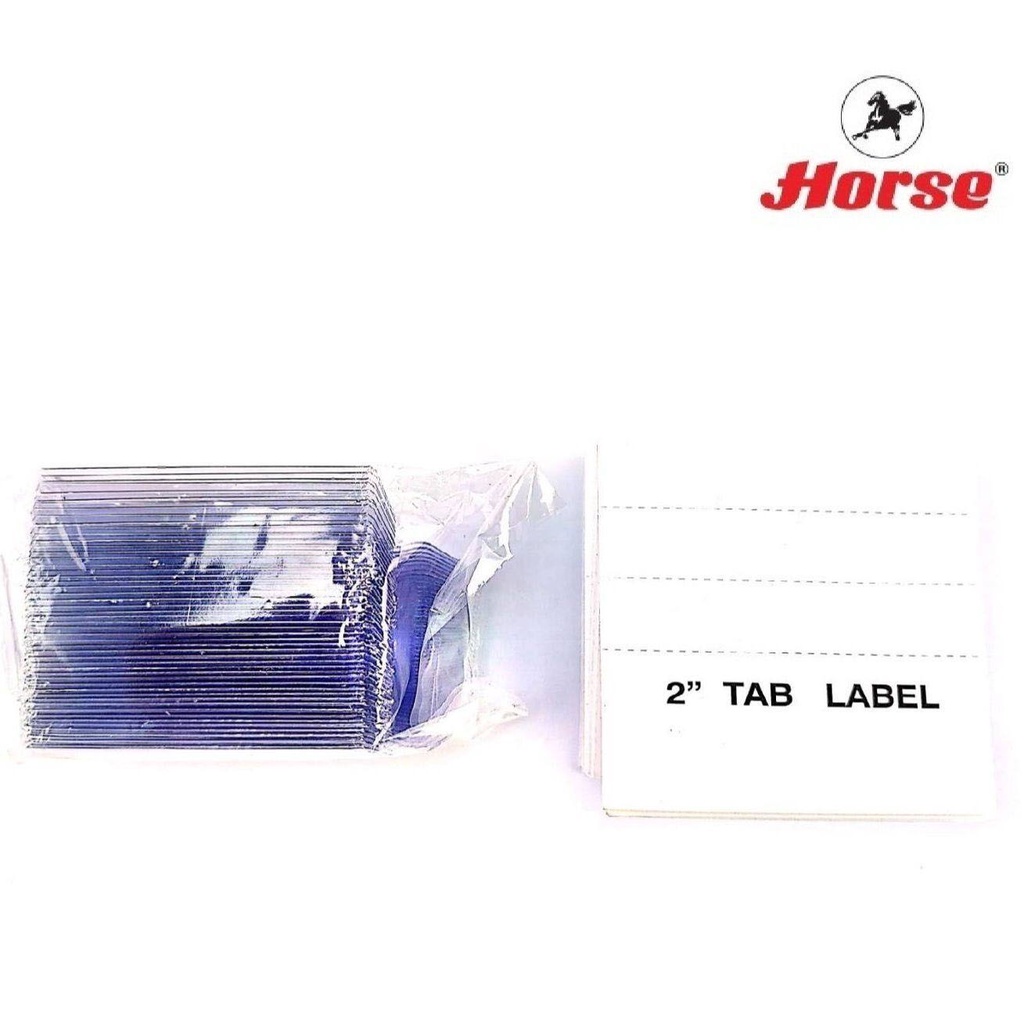 Horse ตราม้า อินเด็กซ์แฟ้มแขวนพลาสติก +กระดาษ 50 ชุด/แพ็ค ( จำนวน 1 แพ็ค )