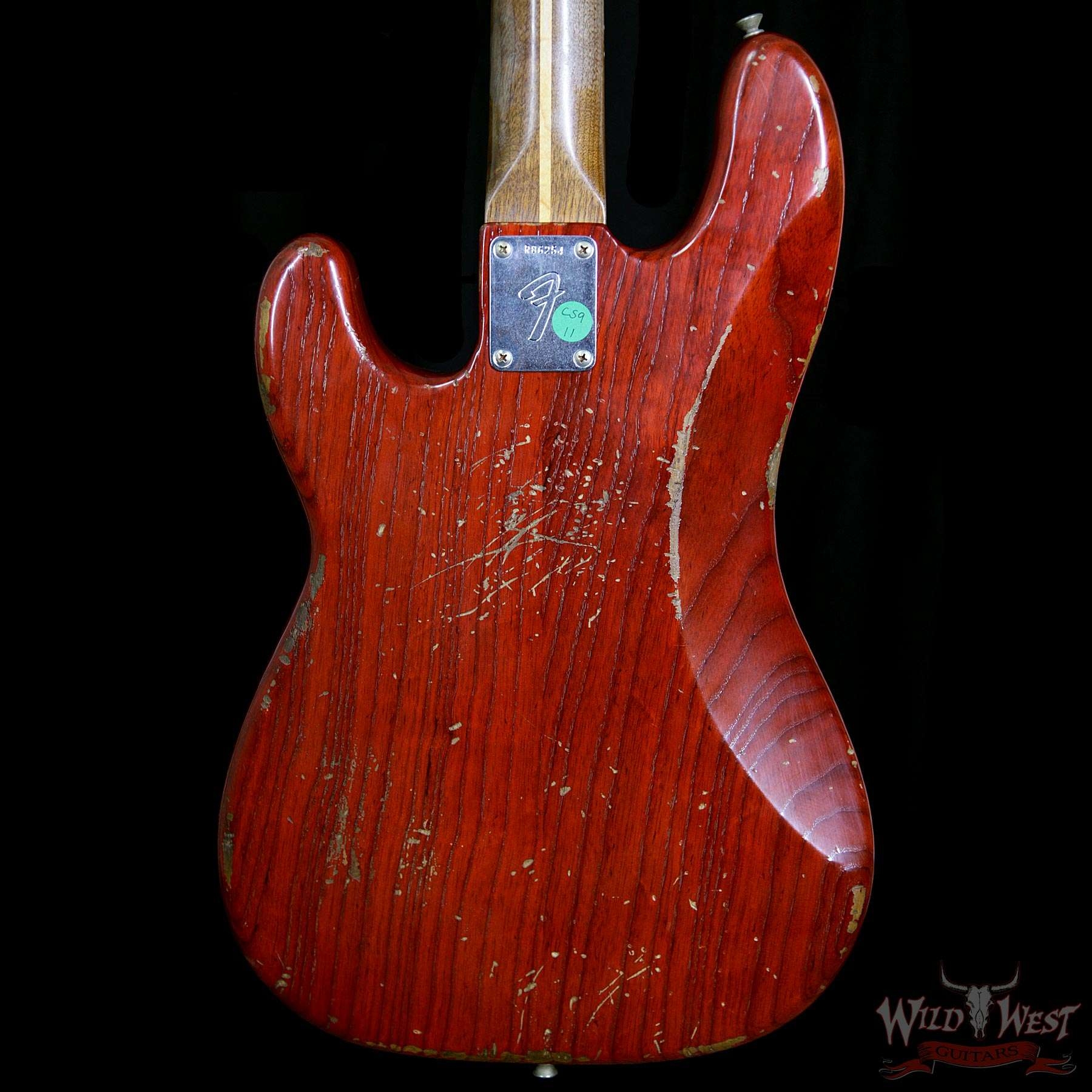 Fender Custom Shop Masterbuilt Jason Smith Late 60s P-Bass Relic Aged Cherry Red