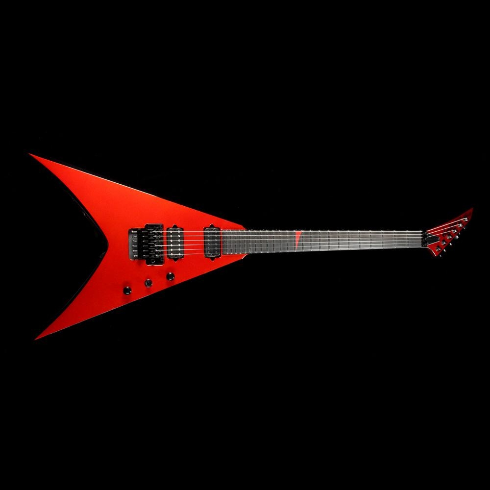 Jackson Custom Shop Double Rhoads Masterbuilt Mike Shannon - Red with Black Bevel