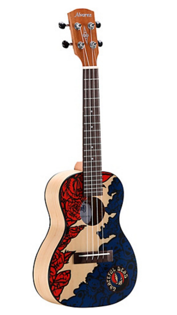 Alvarez Grateful Dead Concert Ukulele Lightning&Roses