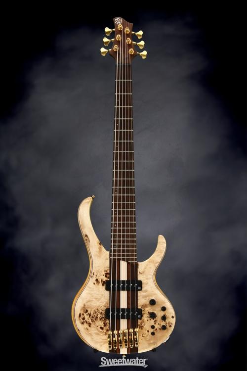 Ibanez Premium BTB1606E 6 String Electric Bass Guitar Flat Natural