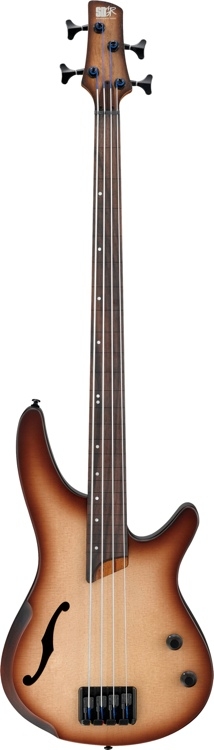 Ibanez SRH500F Fretless - Natural Browned Burst Flat