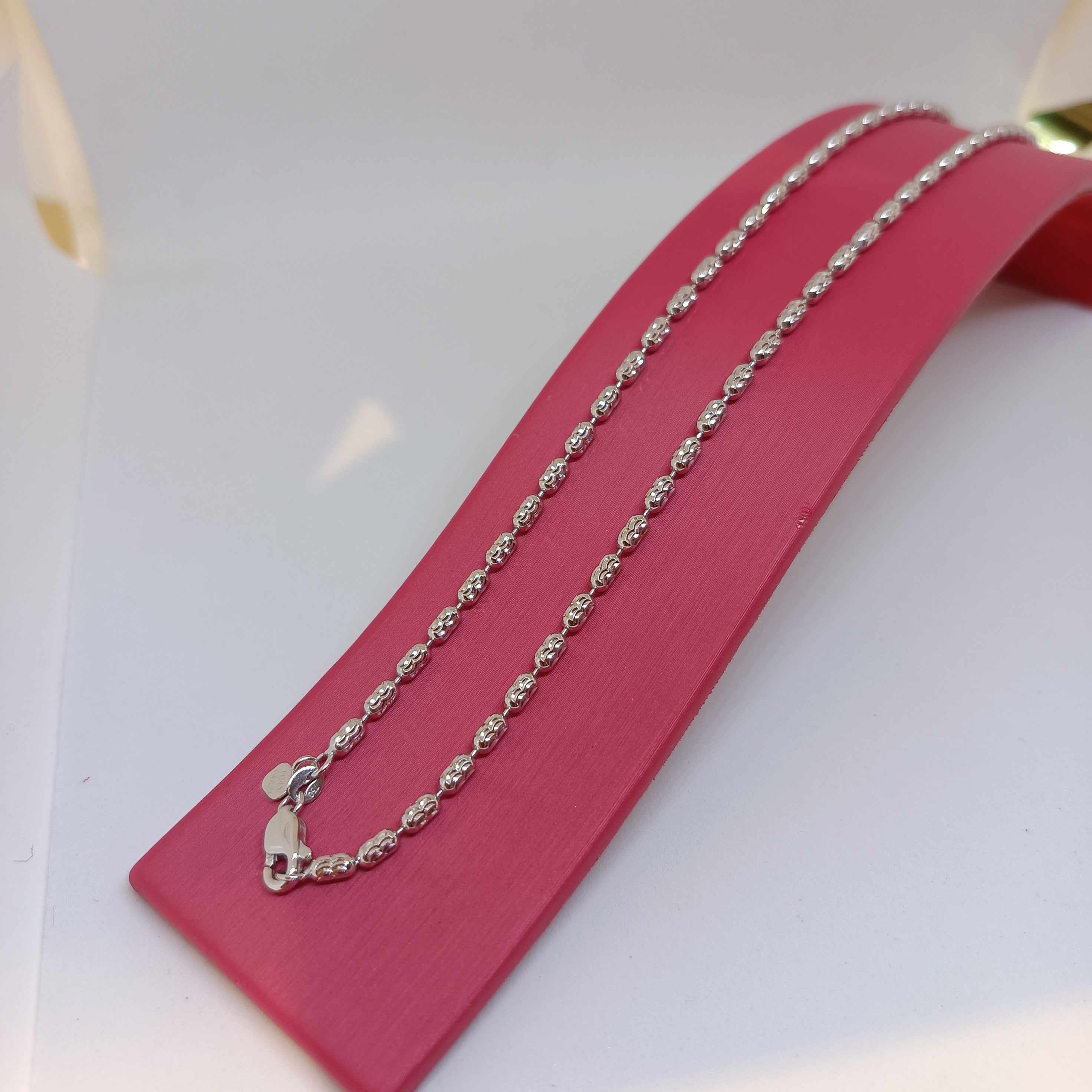 สร้อยทองอิตาลี่ ลายแฟนซี เมล็ดข้าวเจียระไนเหลี่ยมก้นหอย เล่นไฟมากๆครับ