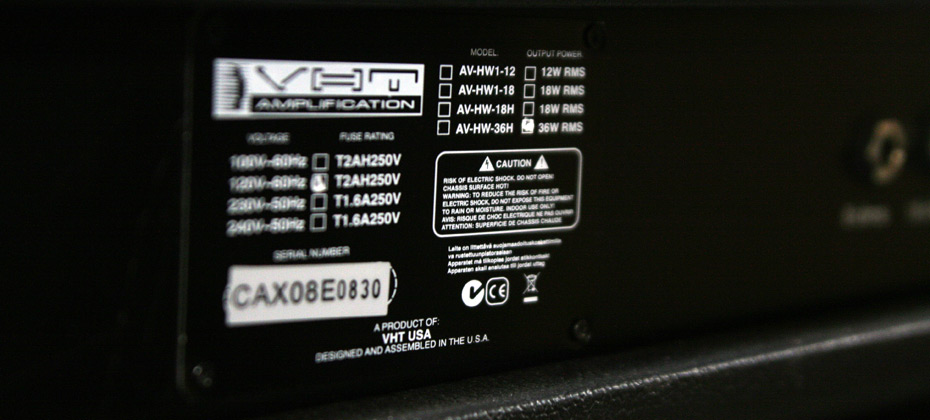 VHT The Standard 36 36W Hand-Wired Tube Guitar Amp Head