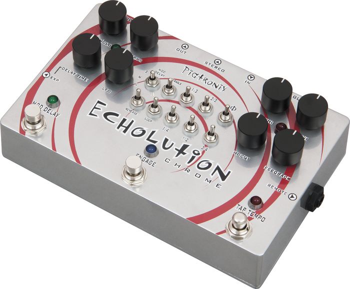 Pigtronix Phi Echolution Chrome Delay Guitar Effects Pedal