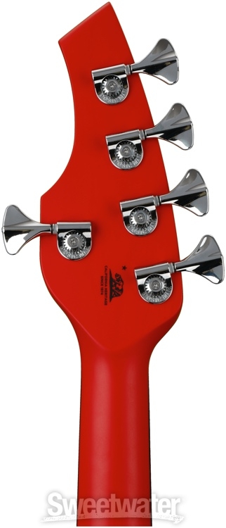 Ernie Ball Music Man Bongo 5HH, Sweetwater Exclusive - Chili Red w/Black Pickguard