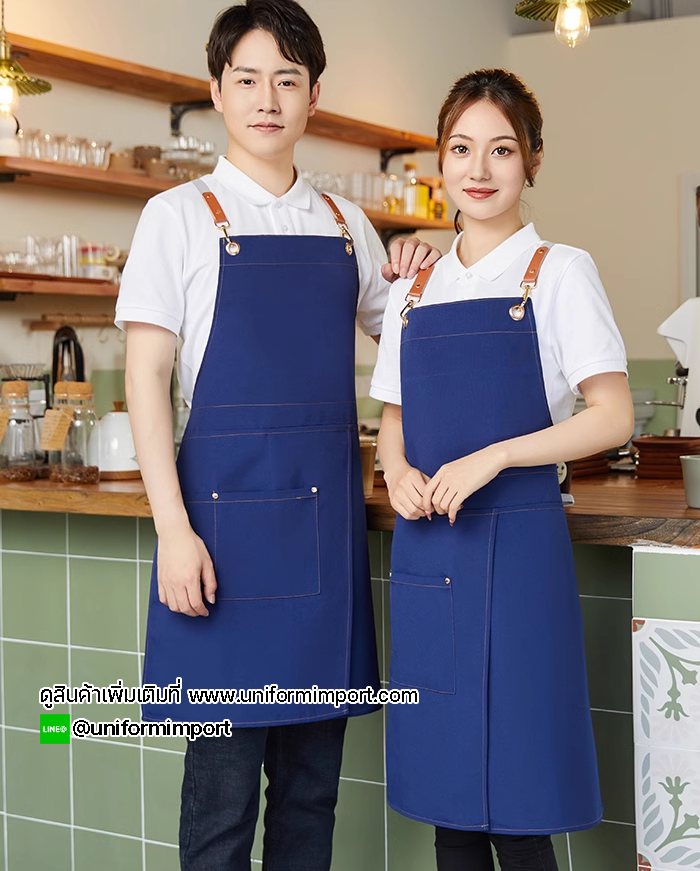 ผ้ากันเปื้อนกันน้ำ ผ้ากันเปื้อนร้านกาแฟ