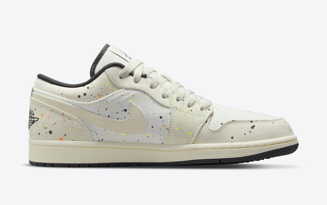Nike Air Jordan 1 Low Paint Splatter Brushstroke Swoosh