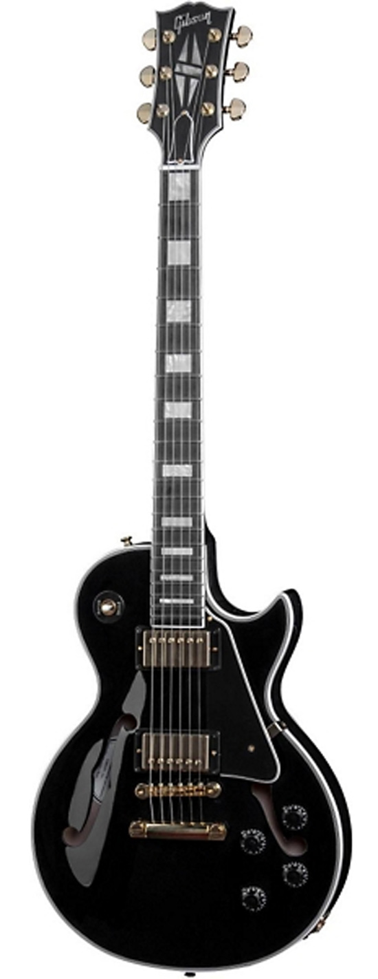 Gibson 2015 Memphis Limited Run ES-Les Paul Custom Semi-Hollow Electric Guitar Ebony