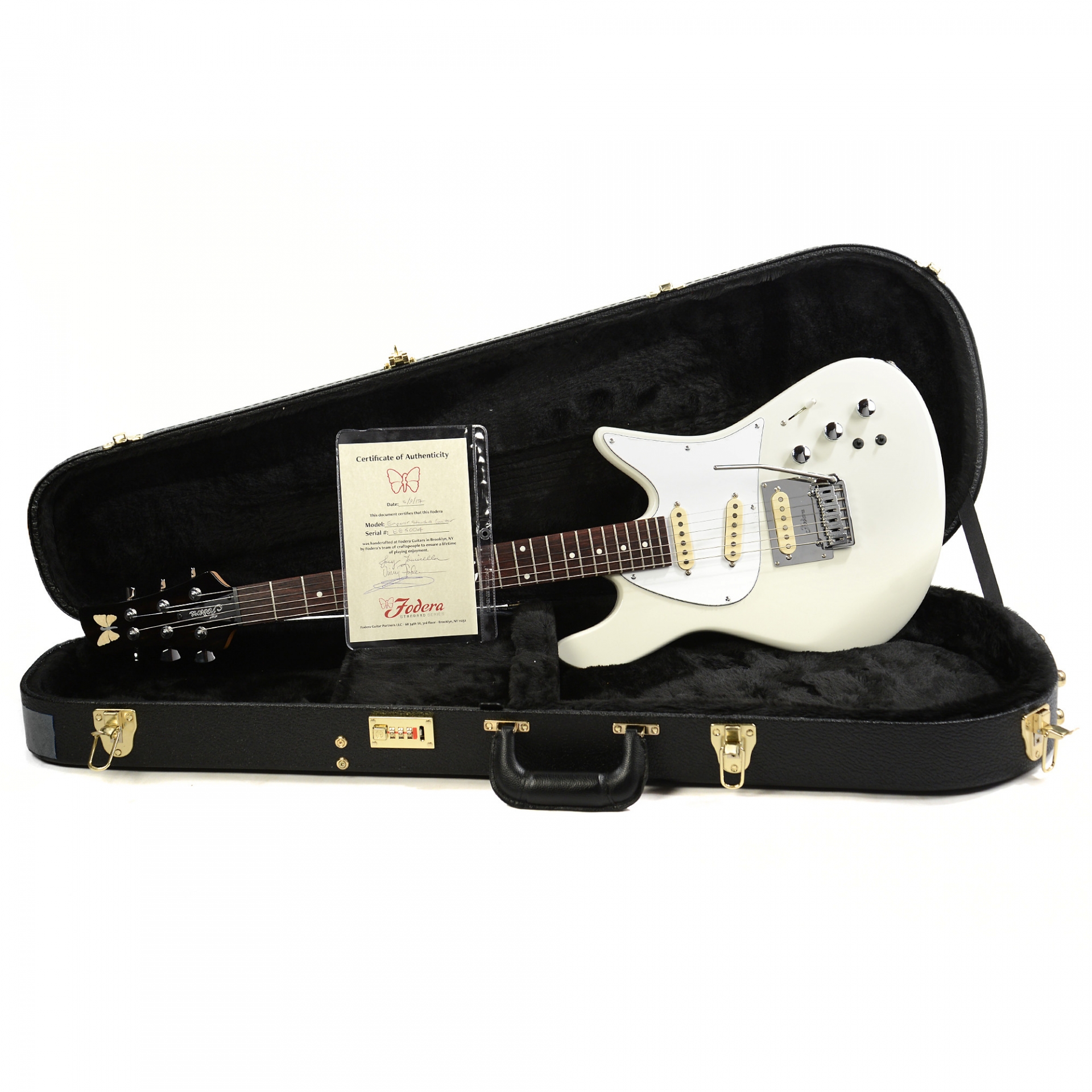 Fodera Emperor Standard Olympic White w/White Pickguard and Seymour Duncan SSS Pickups