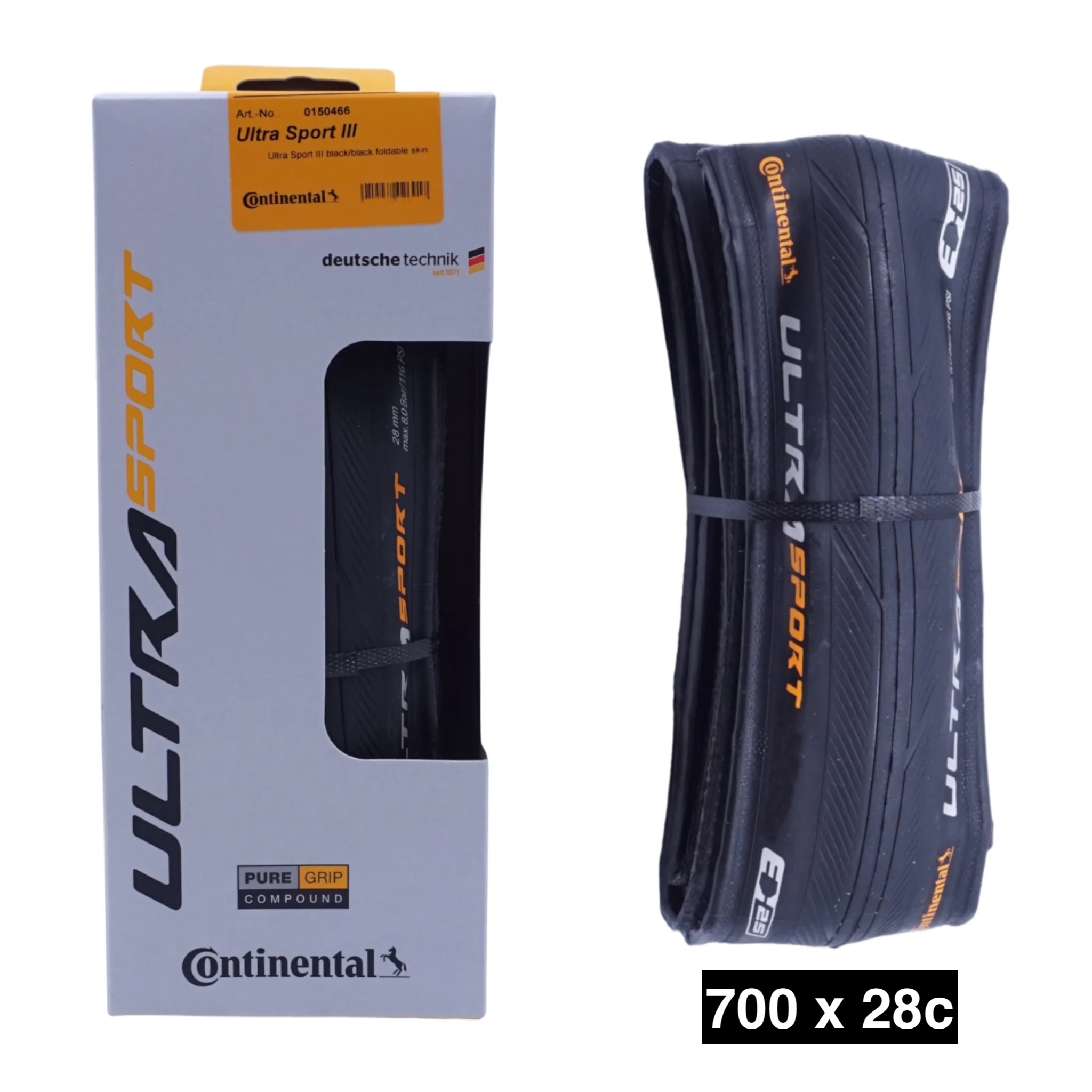 [SALE 50%] ยางนอกรถทัวร์ริ่งขอบพับ 700 x 28c Continental Ultra Sport III